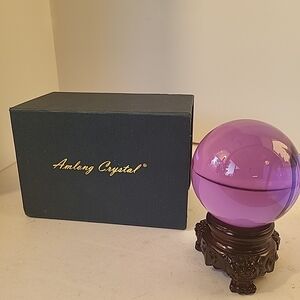 Amlong Crystal Purple Sphere with Stand